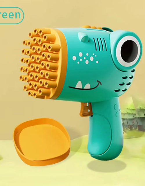 Load image into Gallery viewer, 40 Hole Dinosaur Bubble Handheld Bubble Machine, Electric Bubble Gun Outdoor Wedding Party Toy(without Bubble Water)
