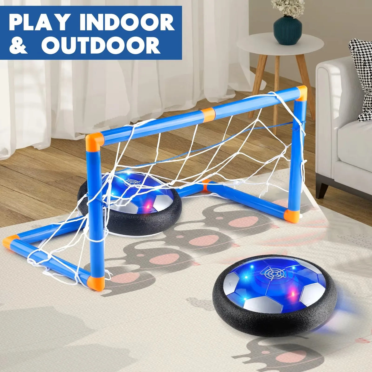 LED Hover Soccer Set with Goals