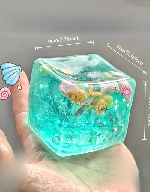 Load image into Gallery viewer, Taba Squishy Stress Balls Cube - Ocean Sensory Fidget Toy Slow Rise Squishy Toys for Kids and Adults Squeeze Relax Gift
