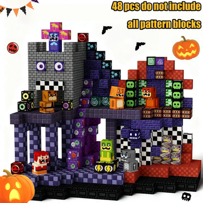 New Magnetic Building Blocks Mine World Magnetic Cozy Forest Cabin Construction Brick Cube STEM Boy Girl Children Toy Set Gift