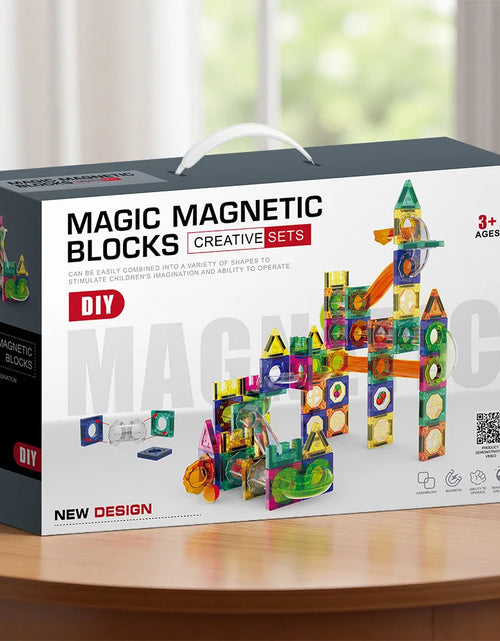 Load image into Gallery viewer, Building Block Set Physics Exploration Ball Track Magnetic Building Blocks Parent Child Puzzle Assembly Toy Gift Birthday Gift
