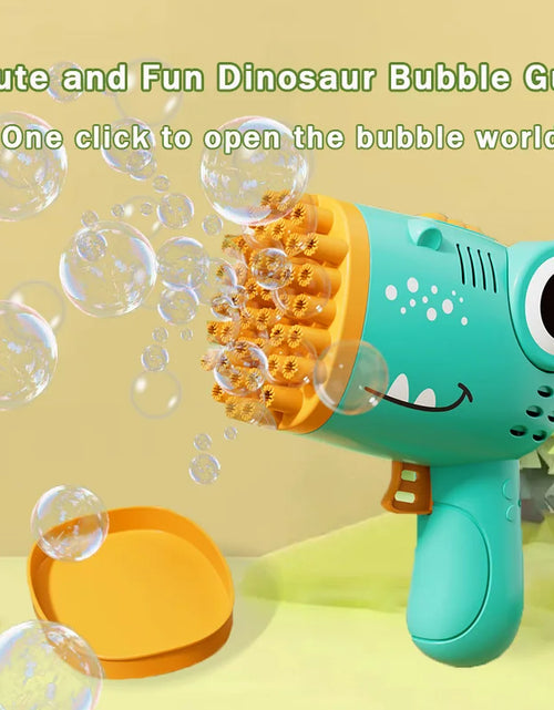 Load image into Gallery viewer, 40 Hole Dinosaur Bubble Handheld Bubble Machine, Electric Bubble Gun Outdoor Wedding Party Toy(without Bubble Water)
