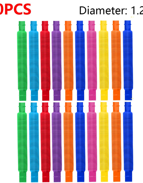 Load image into Gallery viewer, 10-30PCS Colorful Telescopic Tubes Fidget Toys Plastic Sensory Pop Tubes Stress Relief Toys Adults Decompression Kids Toys Gifts
