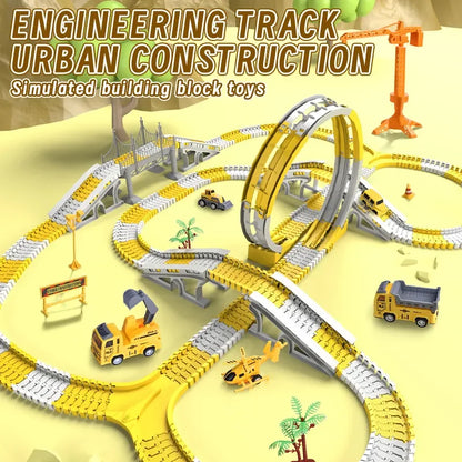 DIY Electric Track Builder Car Set for Kids