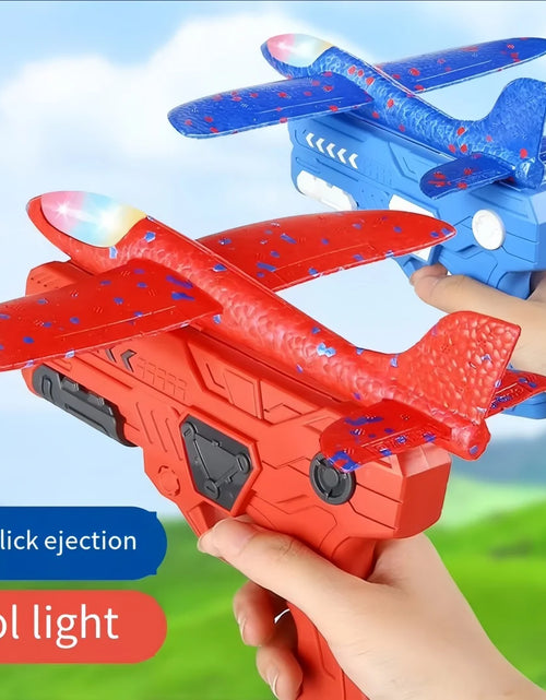 Load image into Gallery viewer, Foam Plane Gun Launcher Popular Outdoor Toy Boy Sports Catapult Game Emotional Interactive Girl Birthday Christmas Gift
