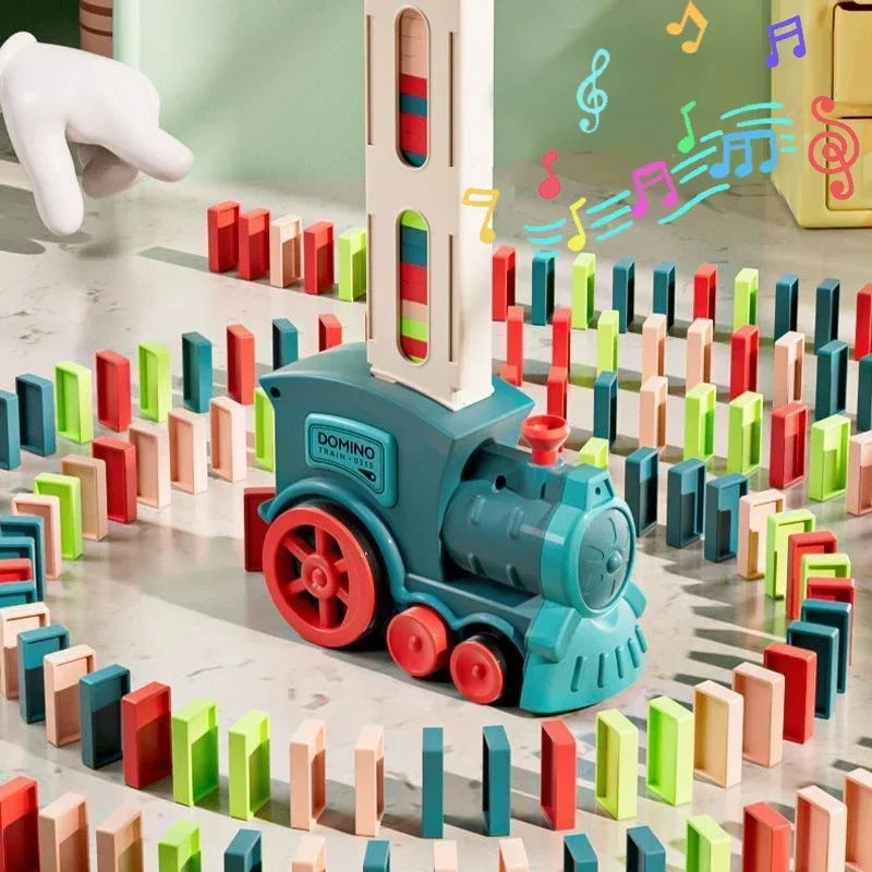 Automatic Blocks Laying Domino Train Electric Car