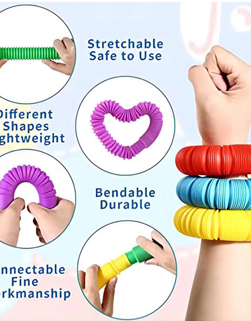 Load image into Gallery viewer, 10-30PCS Colorful Telescopic Tubes Fidget Toys Plastic Sensory Pop Tubes Stress Relief Toys Adults Decompression Kids Toys Gifts
