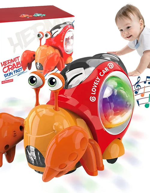 Load image into Gallery viewer, Crawling Crab Snail Baby Toy Walking Tummy Time Dancing Early Educational Interactive Musical Light Toys Toddler for Kids Gifts

