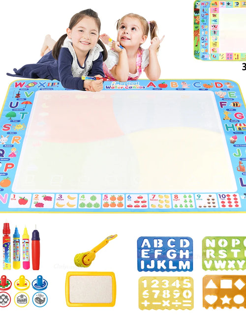 Load image into Gallery viewer, 100x80CM Magic Water Drawing Mat with Reusable Magic Pens Doodle Montessori Painting Board Educational Toys Kids Gifts 39X31in
