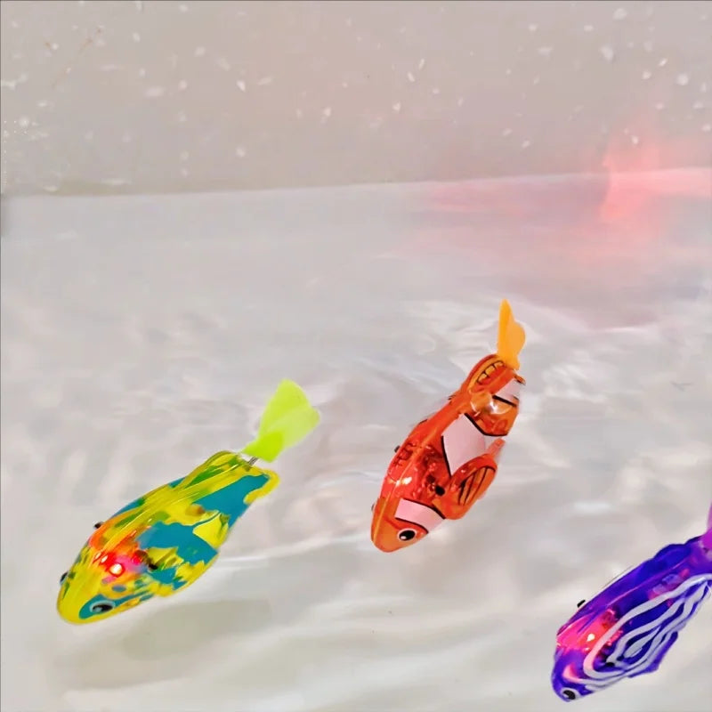 Baby Bath Light-Up Sensor Electric Small Fish Playing in Water Pet Fish Swimming Fish Can Swim Realistic Clownfish Toy