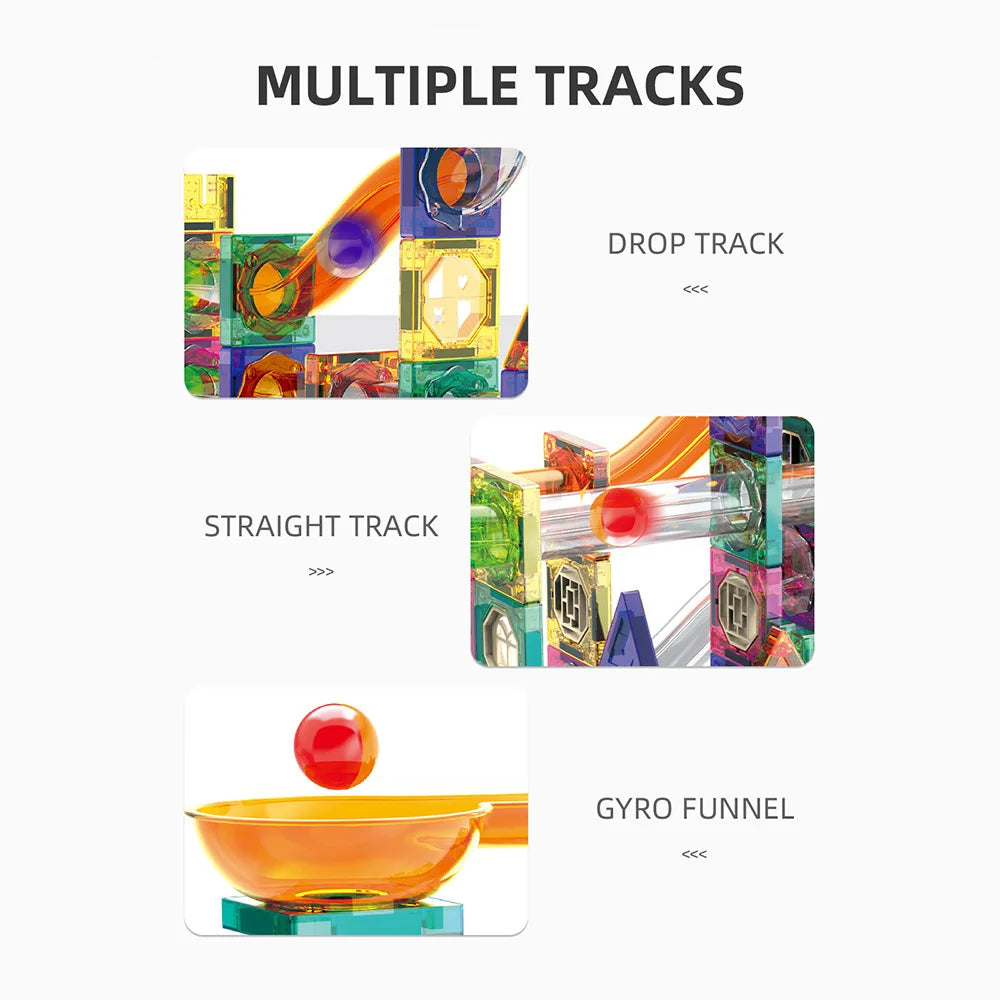Building Block Set Physics Exploration Ball Track Magnetic Building Blocks Parent Child Puzzle Assembly Toy Gift Birthday Gift
