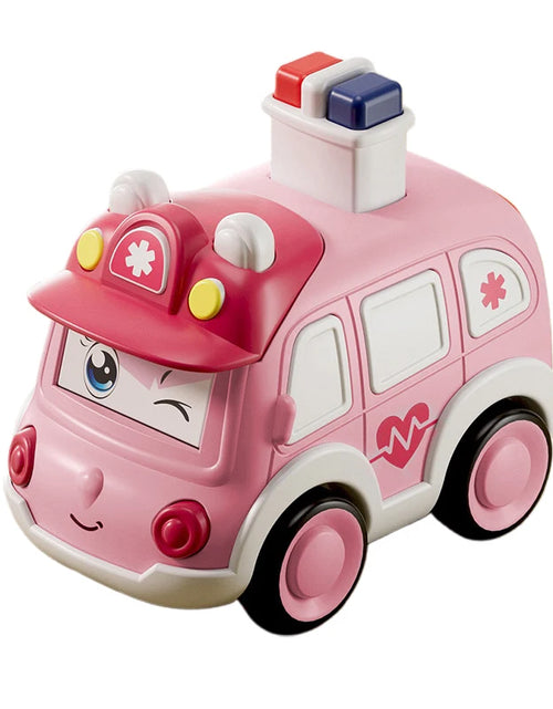 Load image into Gallery viewer, Toddler Press And Go Vehicle Cartoon Baby Mini Ambulance Police Car Fire Truck Excavator Model Gift For Kids Toys

