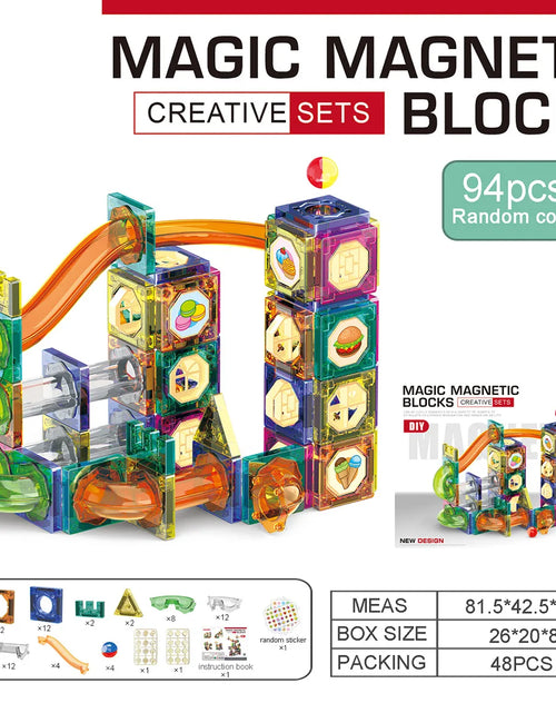 Load image into Gallery viewer, Building Block Set Physics Exploration Ball Track Magnetic Building Blocks Parent Child Puzzle Assembly Toy Gift Birthday Gift
