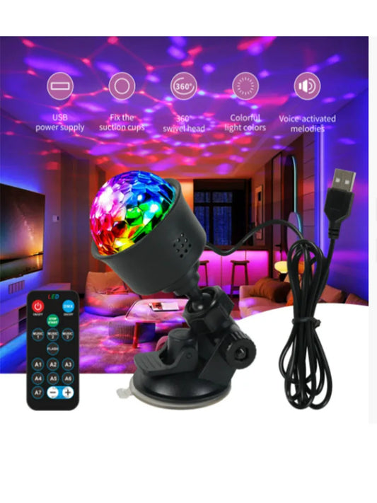 Light Sound Activated Stage with Remote Control Disco Ball Lamps