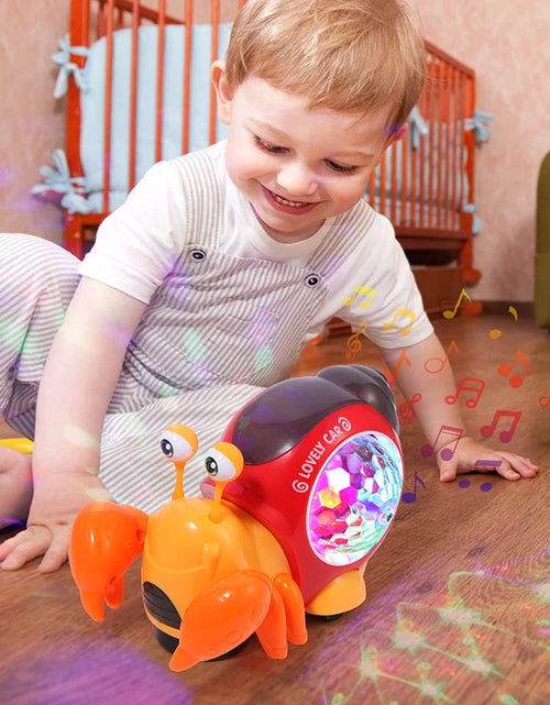 Load image into Gallery viewer, Crawling Crab Snail Baby Toy Walking Tummy Time Dancing Early Educational Interactive Musical Light Toys Toddler for Kids Gifts
