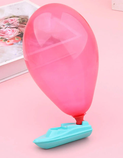 Load image into Gallery viewer, random color Balloon Power Boat DIY Science Experiment Balloon Car Educational Equipment Inertia Toy Kindergarten With 3Balloons
