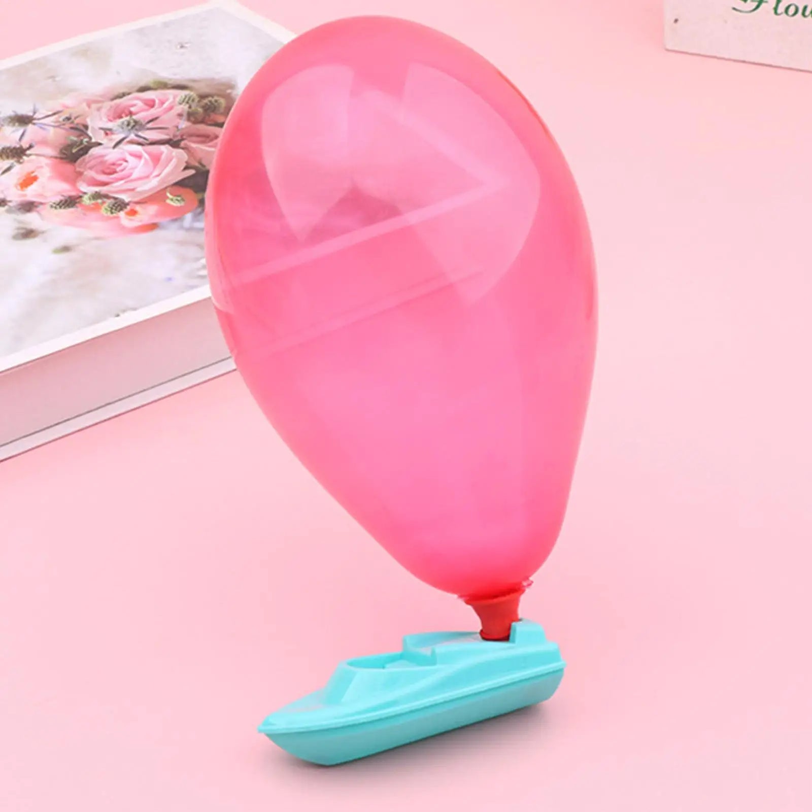random color Balloon Power Boat DIY Science Experiment Balloon Car Educational Equipment Inertia Toy Kindergarten With 3Balloons