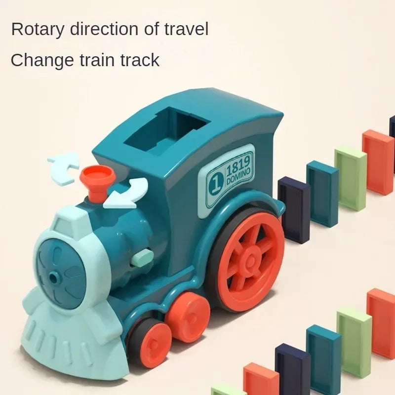 Automatic Blocks Laying Domino Train Electric Car