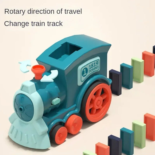 Automatic Blocks Laying Domino Train Electric Car