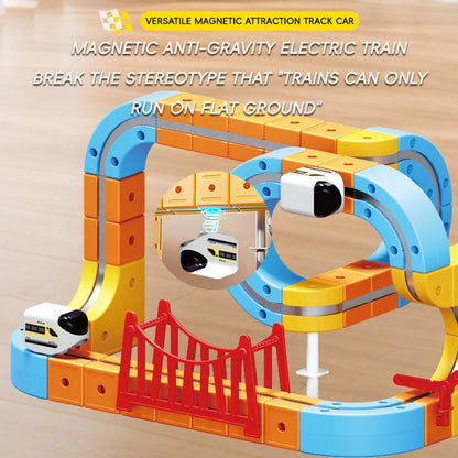 Magnetic Cube Track Train Set