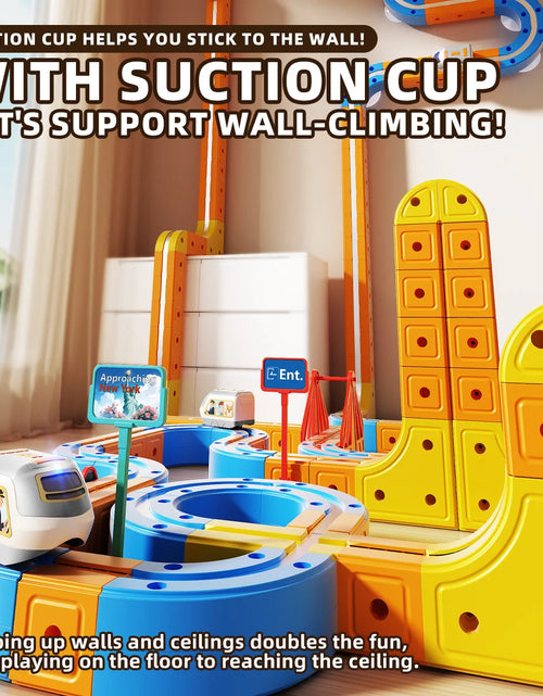 Load image into Gallery viewer, Magnetic Train Set DIY 3D Cube Track Electric Train Set for Kids Flexible Magnet Track Car Toy Stem Learning Building Cube Gift
