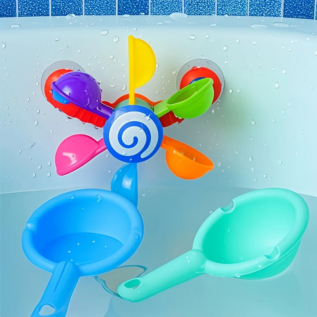 Fun Spinning Windmill Bath Toys, Sensory Bath Gifts for Children, Ideal Birthday and Christmas Gifts, Pool Shower, Flotador Bebe