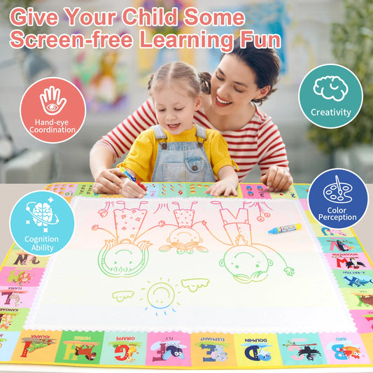 Large Reusable Water Doodle Mat – 39 × 31 in