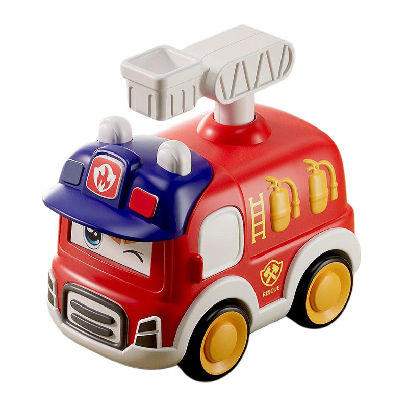 Toddler Press And Go Vehicle Cartoon Baby Mini Ambulance Police Car Fire Truck Excavator Model Gift For Kids Toys