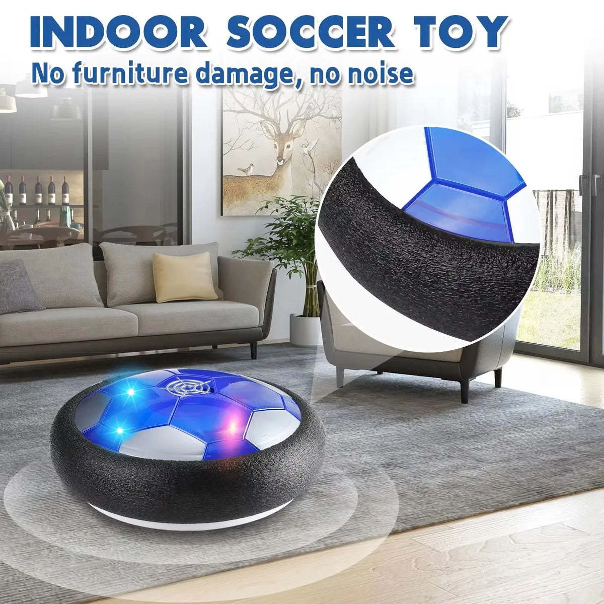 LED Hover Soccer Set with Goals