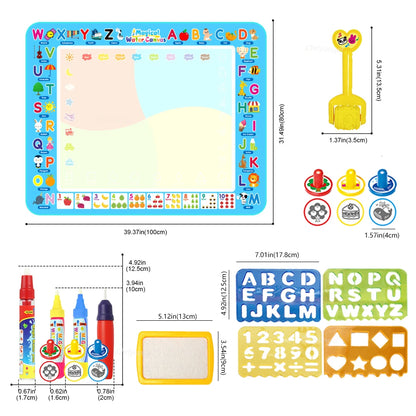 Large Reusable Water Doodle Mat – 39 × 31 in