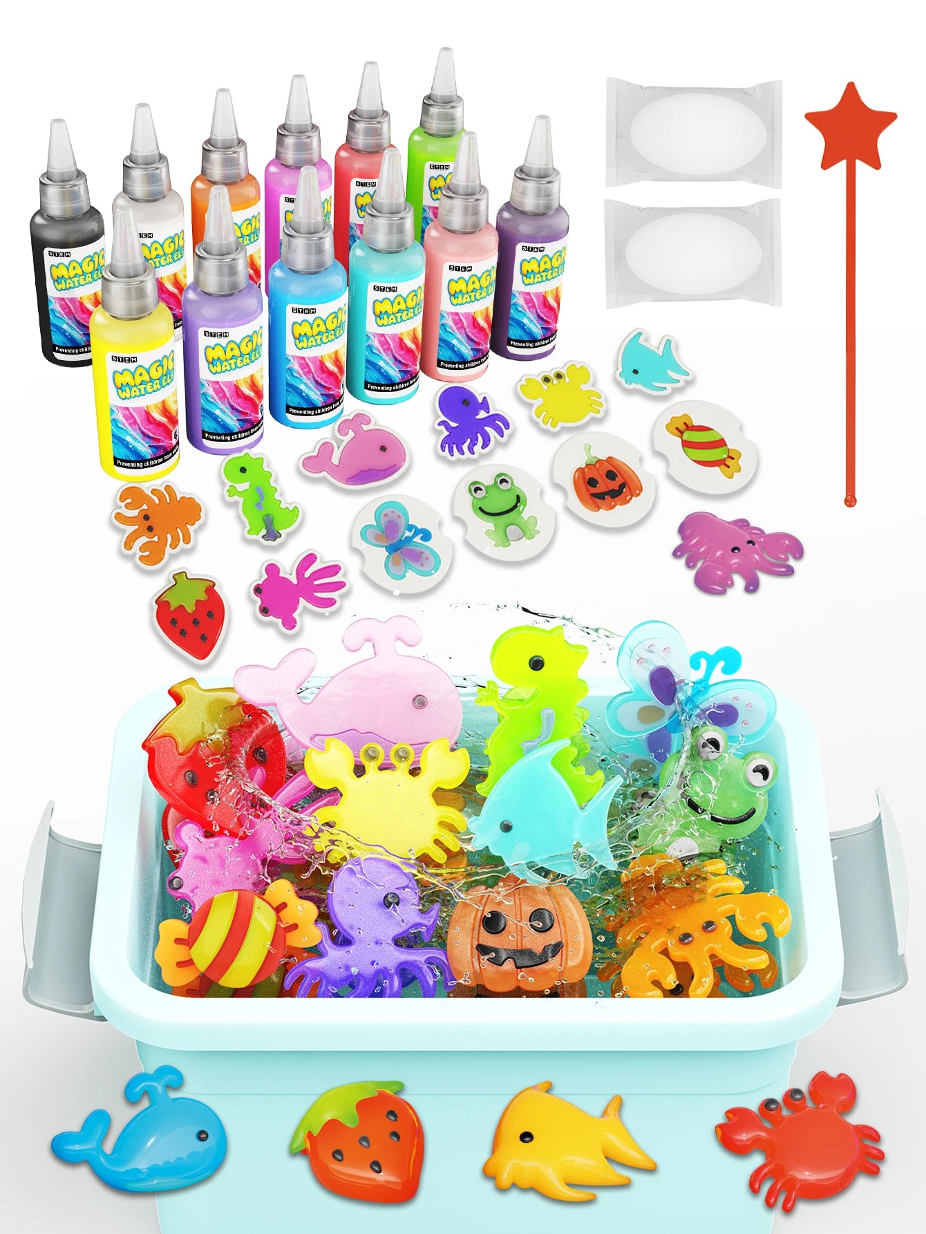 Fun Science Experiment Set, DIY Magical 3D Water Elf, Graffiti Painting Floating Toy