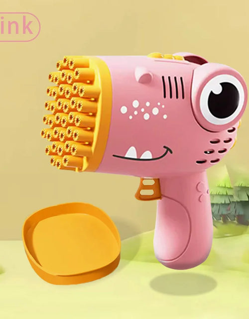 Load image into Gallery viewer, 40 Hole Dinosaur Bubble Handheld Bubble Machine, Electric Bubble Gun Outdoor Wedding Party Toy(without Bubble Water)
