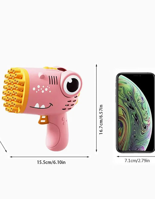 Load image into Gallery viewer, 40 Hole Dinosaur Bubble Handheld Bubble Machine, Electric Bubble Gun Outdoor Wedding Party Toy(without Bubble Water)
