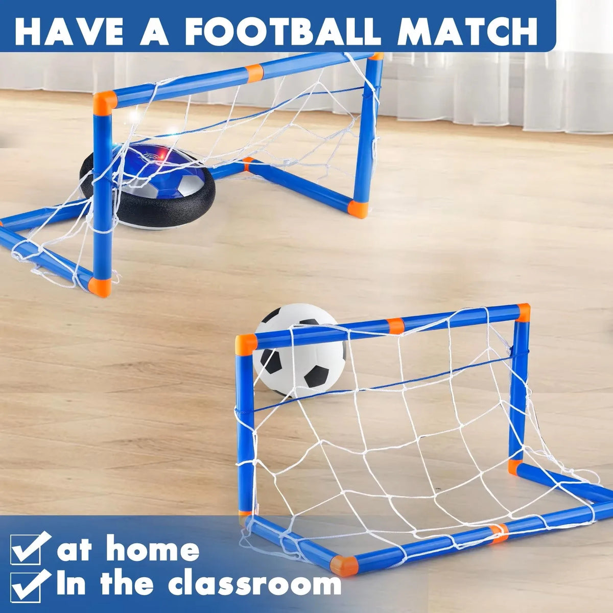 LED Hover Soccer Set with Goals