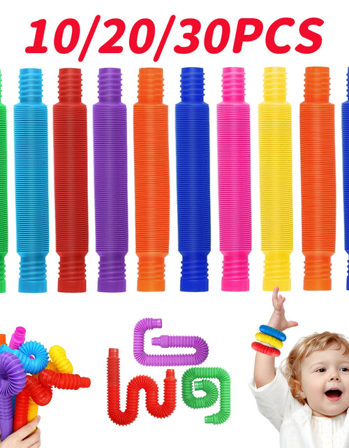 Load image into Gallery viewer, 10-30PCS Colorful Telescopic Tubes Fidget Toys Plastic Sensory Pop Tubes Stress Relief Toys Adults Decompression Kids Toys Gifts
