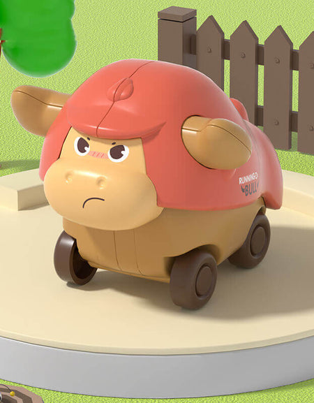 Cartoon Educational Toy Car Press-and-Go Little Cow