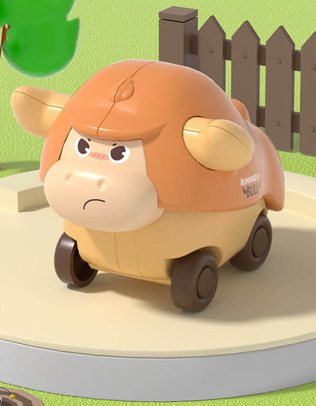 Cartoon Educational Toy Car Press-and-Go Little Cow
