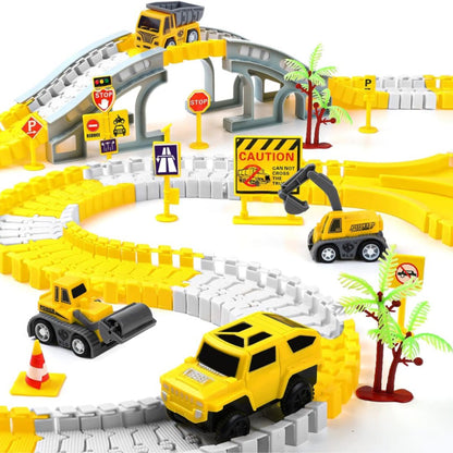 345-Piece Construction Track Set with Vehicles