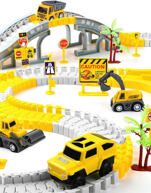 Load image into Gallery viewer, 345-Piece Construction Vehicle Track Set with Cars
