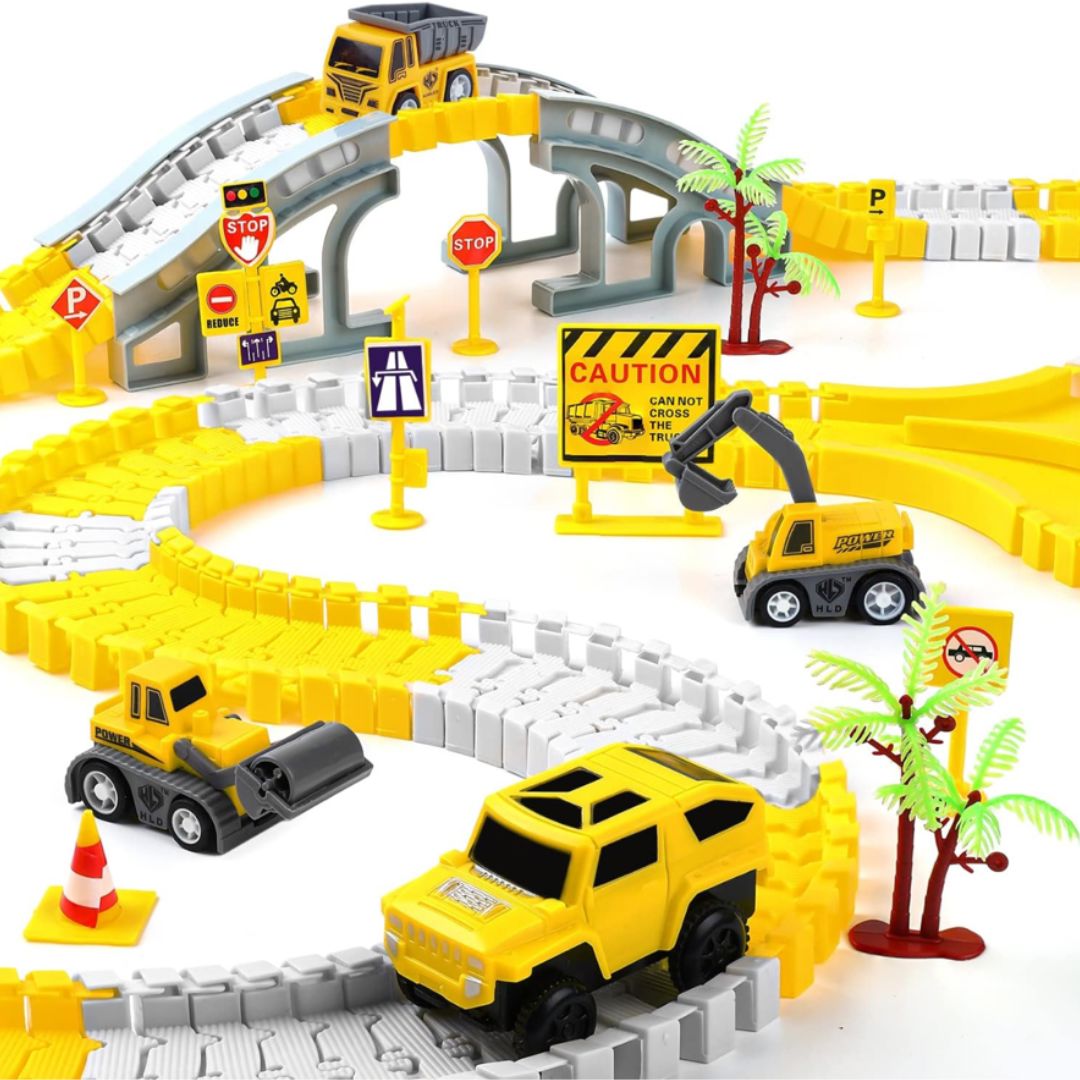 345-Piece Construction Vehicle Track Set with Cars
