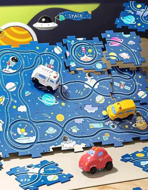 Load image into Gallery viewer, Children&#39;s Educational Puzzle Track Car Play Set
