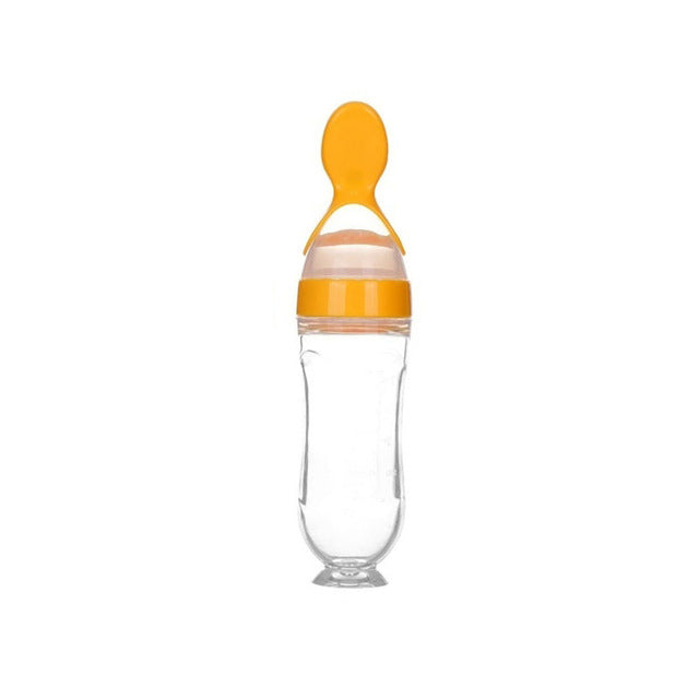 Silicone Squeeze Baby Food Feeder Spoon