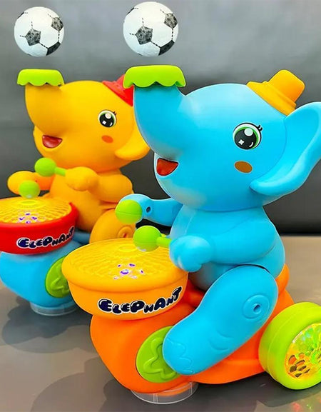 Cute Elephant Toy Beating Drum