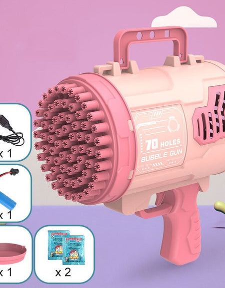 70 HOLES SHOAP Bubble maker Machine Gun Fun