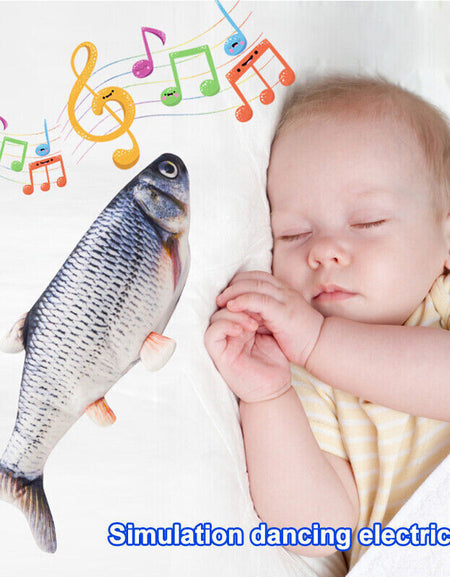 Realistic Fish baby Lullaby Moving Fish Toy