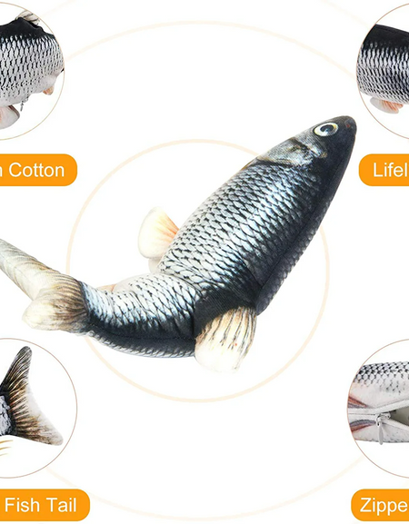 Realistic Fish baby Lullaby Moving Fish Toy