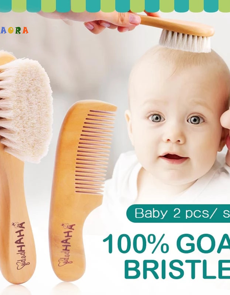 Baby & Toddlers Natural Wooden Soft Wool Hair Brush Heads Massager