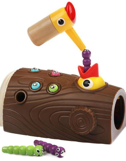 Load image into Gallery viewer, Bird Worms Feeding Magnetic Woodpecker Toy
