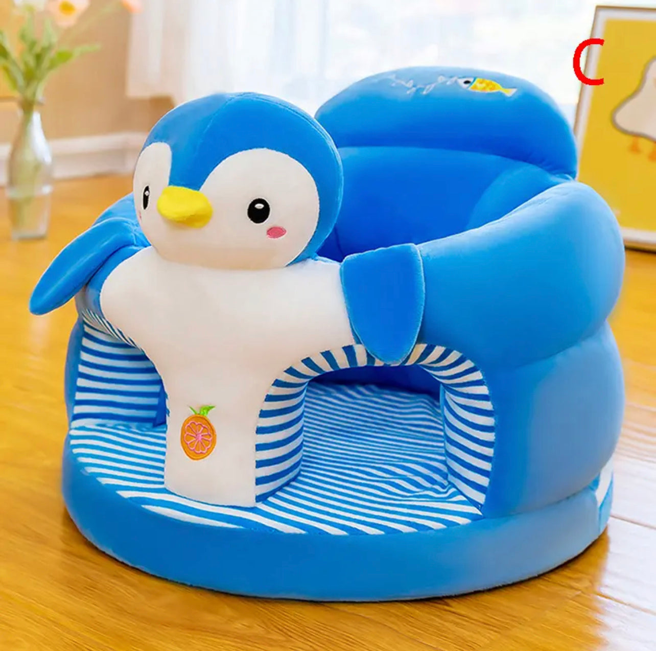 Baby Supportive Cute Plush Sofa Cover Learning to Sit Only Cover Pana Playhouse